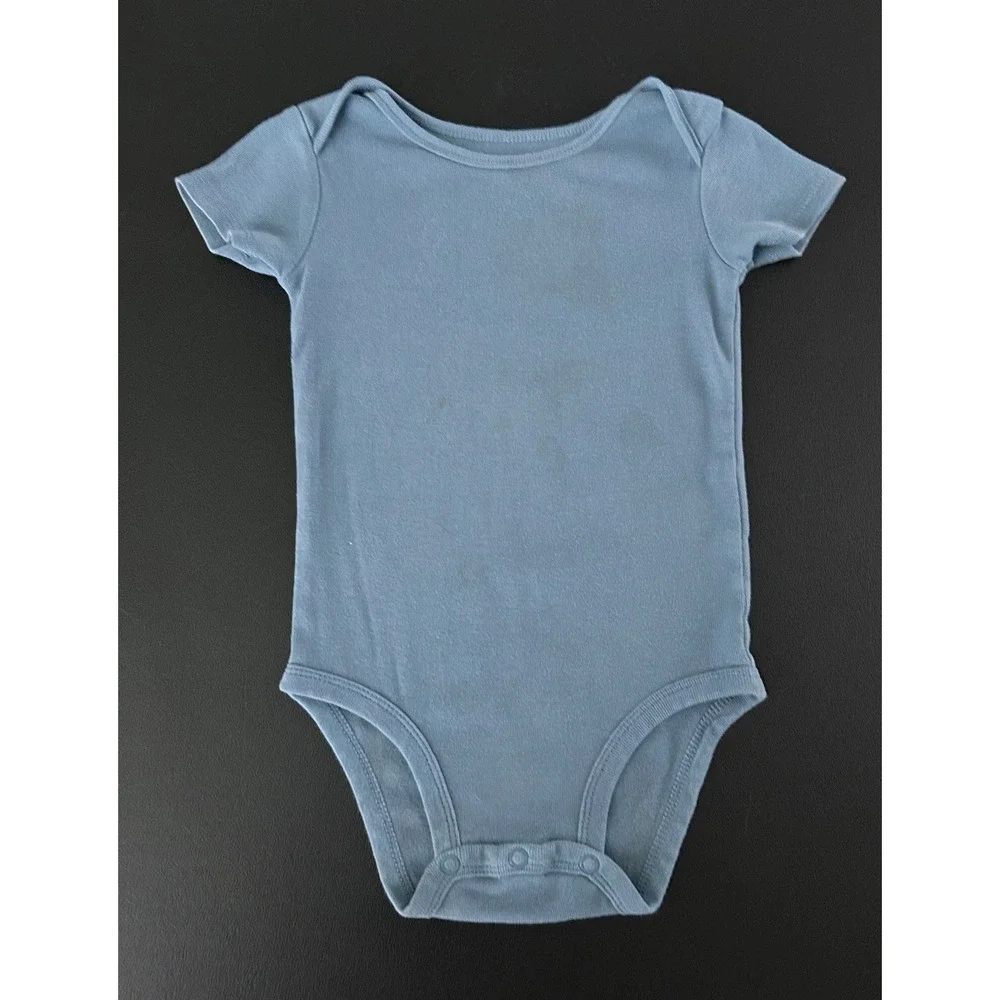 Carters Baby Boys Blue Short Sleeve Cotton Bodysuit 24M 1489